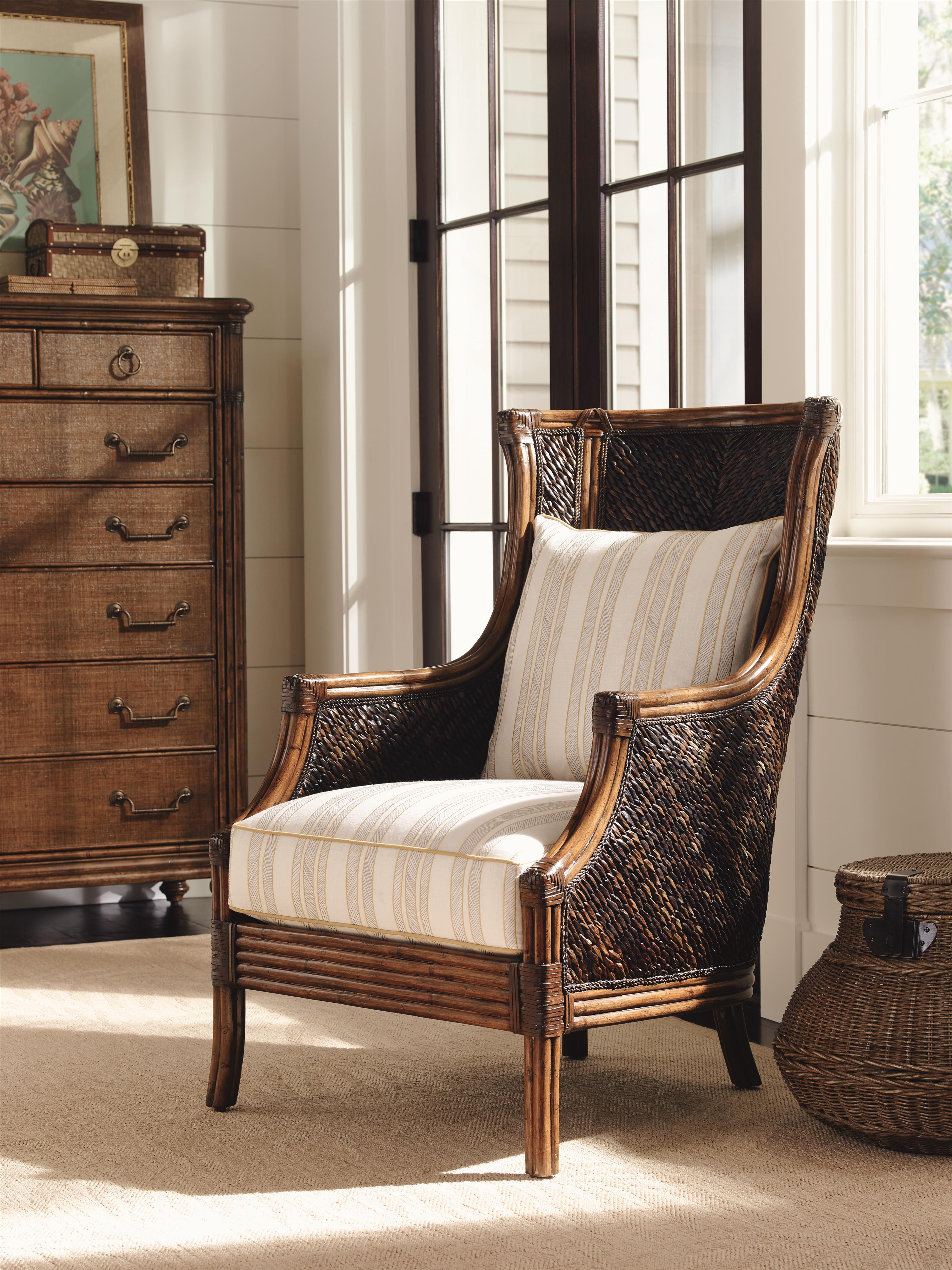 Tommy Bahama Home Island Estate 1722 11 Loose Back Wicker Rum